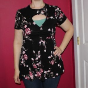 Torrid's Black Baby-Doll Blouse